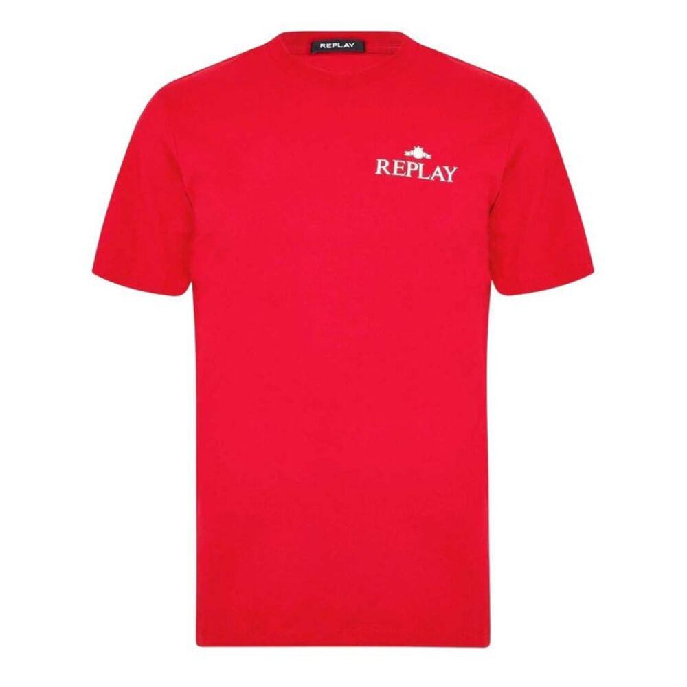 Replay Mens Small Logo T-Shirt / Red